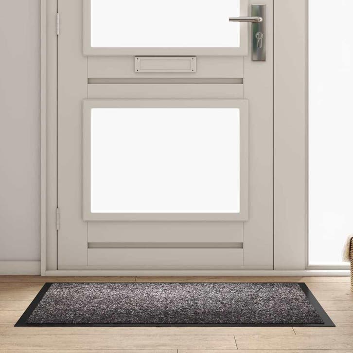 vidaXL Deurmat Lichtgrijs 60 x 40 x 1.2 cm Teddy Stof, Tuin en Terras, Deurmatten, Nieuw, Verzenden