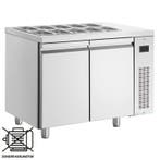 Saladette | 270L | RVS | 2 Deuren (1/1 GN) | Boven 10x 1/4, Verzenden