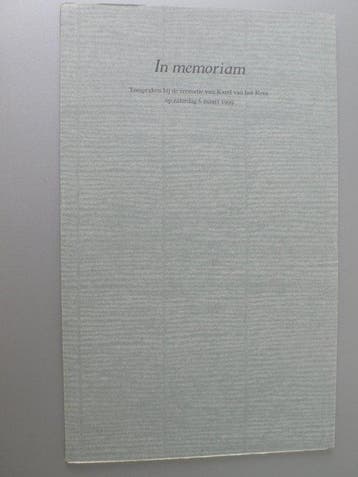 Karel van het Reve - Burgemeesterslied / In memoriam - 1983
