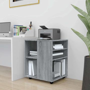 vidaXL Rolkast 60x53x72 cm bewerkt hout grijs sonoma eiken, Verzenden