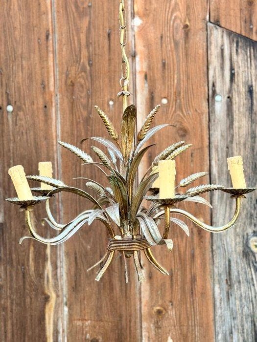 Kroonluchter - Metaal - Tarwebundel hanglamp, Maison & Meubles, Maison & Meubles | Autre
