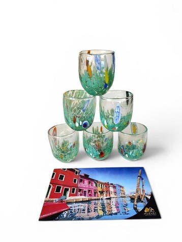 MurArt - MurArt - Service de boisson (6) - Verre - Murrine