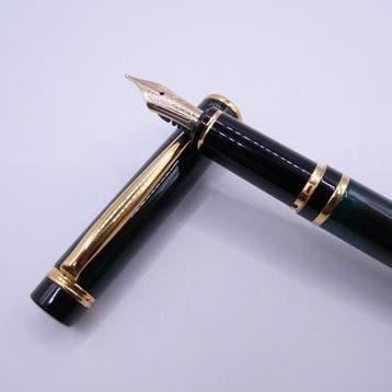 Pilot - Pilot Grance Fountain Pen Green Marble Gold Trim