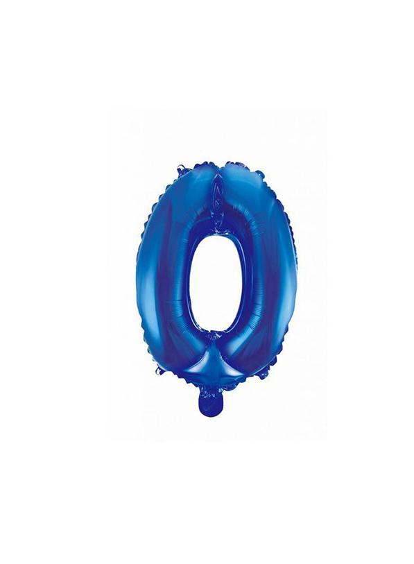 Folie Ballon Cijfer 0 Blauw 41cm met Rietje, Hobby & Loisirs créatifs, Articles de fête, Envoi