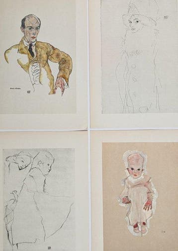 Egon Schiele (1890-1918), (after) - 4 motifs from