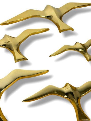 Wanddecoratie - Midden twintigste eeuw - Vijf vogels samen