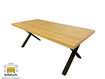 Eettafel 200x95 met X-poten – overstock, Maison & Meubles, Verzenden