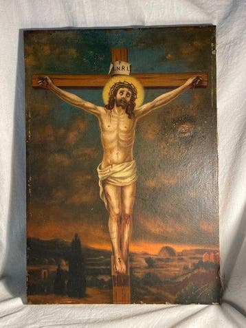 Cesare Amadori (XIX-XX) - Le Christ en Croix, Antiek en Kunst
