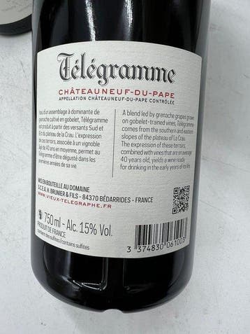 2023 Famille Brunier Télégramme - Châteauneuf-du-Pape - 3, Verzamelen, Nieuw