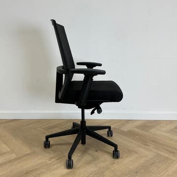 ergonomische bureaustoel met gaasrug, zwart, Huis en Inrichting, Ergonomisch, Gebruikt, Zwart, Bureaustoel