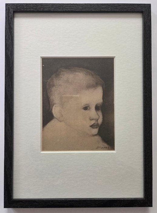 Jan Mankes (1889-1920) - Kinderkopje. Portret jongetje., Antiek en Kunst, Antiek | Overige Antiek