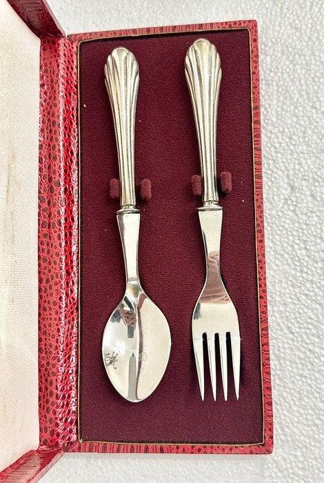 Ménagère (2) - Argent 835 - Ensemble pour enfant, Antiek en Kunst, Antiek | Zilver en Goud