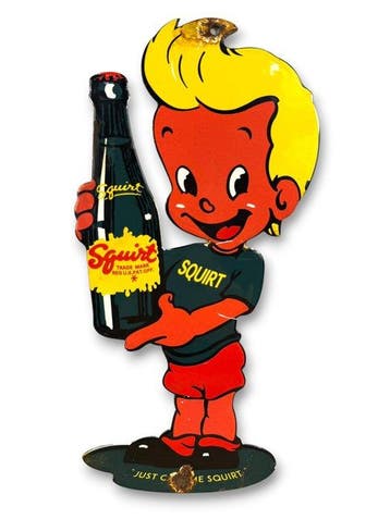 Squirt - Emaille plaat - Emaille, Antiek en Kunst