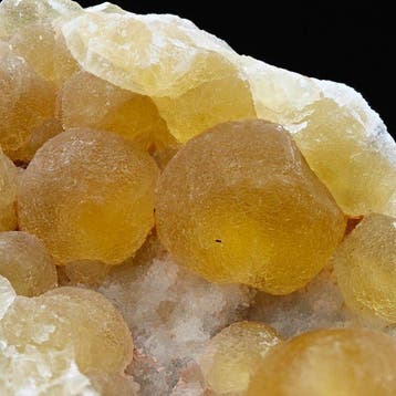 Gele sferische fluoriet op kwarts, zeldzaam, China, Verzamelen