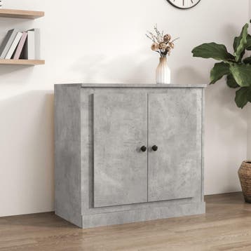vidaXL Dressoir 70x35,5x67,5 cm bewerkt hout betongrijs, Verzenden