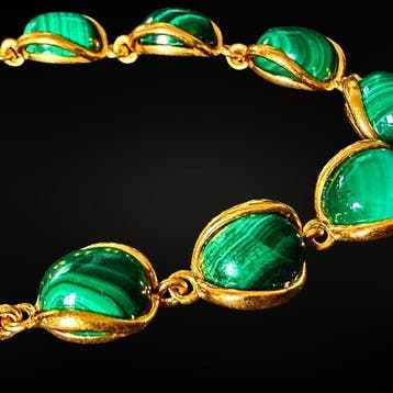 Luxe armband van malachiet - schat van Congo Sieraden- 19 g, Verzamelen