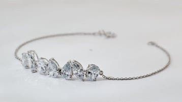 Zonder minimumprijs - Armband - 14 karaat Witgoud - 2.66ct.