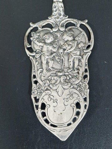 Taartschep - .800 zilver - 1850-1900 - Gebak-/Taartserver, Antiek en Kunst