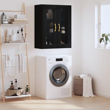 vidaXL Bovenkast 69,5x34x90 cm zwart, Verzenden, Nieuw