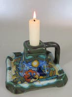 Jugendstil kandelaar, Corona Gouda 1918 - Kandelaar -, Antiquités & Art, Antiquités | Verre & Cristal