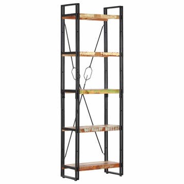 vidaXL Boekenkast met 5 schappen 60x30x180 cm massief, Verzenden