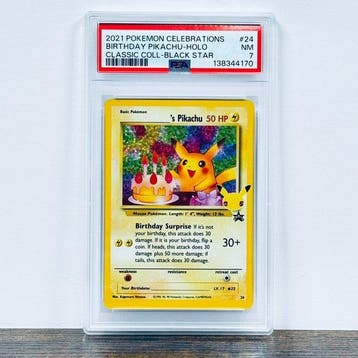 Pokémon Graded card - Birthday Pikachu - Holo 24 – Pokémon -, Nieuw
