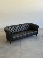 Sofa - Leder, Hout - Chesterfield