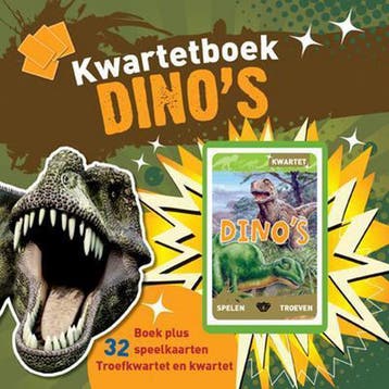 KWARTETBOEK : DINOS - BOEK + KAARTEN 9789461882578, Verzenden
