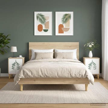 vidaXL Nachtkastje HANAU 2 st Sonoma Eiken 36 x 33 x 50 cm, Verzenden, Nieuw