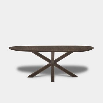 Tafel organisch eikenhout  Matrix Hout  270x120, Nieuw