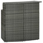 vidaXL Tuinbartafel 120x55x110 cm poly rattan grijs, Verzenden, Nieuw