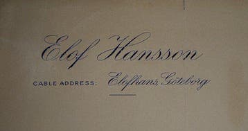 Themacollectie - 1937 Elof Hansson-autograaf - Vrijgave van