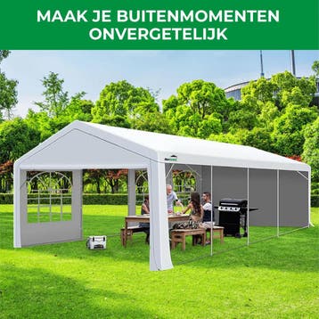 MaxxGarden Partytent 4x8m Prof 220gr 38mm (Buizententen), Ophalen of Verzenden, Nieuw