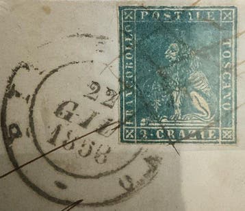 Italiaanse oude staten - Toscane 1857 - De zeldzame, Gestempeld
