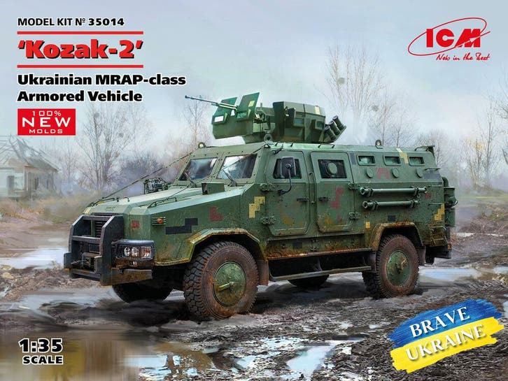 ICM 35014 Kozak-2, Ukrainian MRAP-class Armored Vehicle, Hobby en Vrije tijd, Modelbouw | Auto's en Voertuigen, Overige typen