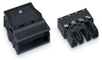 WAGO 770-114 4-Poorts Trekontlasting Connector Zwart -, Verzenden, Nieuw