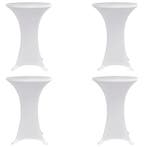 vidaXL Statafelhoes 4 st stretch Ø60 cm wit, Tuin en Terras, Verzenden, Nieuw
