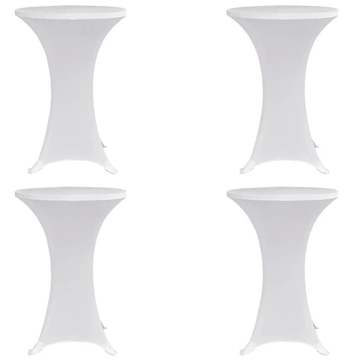 vidaXL Statafelhoes 4 st stretch Ø60 cm wit, Tuin en Terras, Tuinmeubel-accessoires, Nieuw, Verzenden