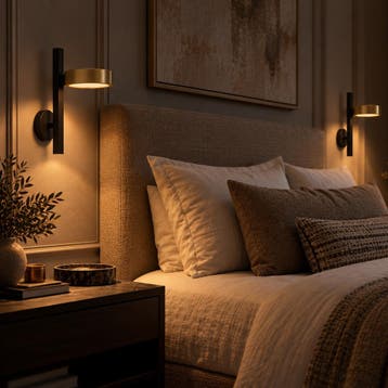 Wandverlichting modern Set Van 2 Orion Bedlamp Messing Met L, Verzenden, Nieuw