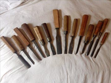 14 ciseaux a bois de menuisier charpentier Peugeot Fréres -