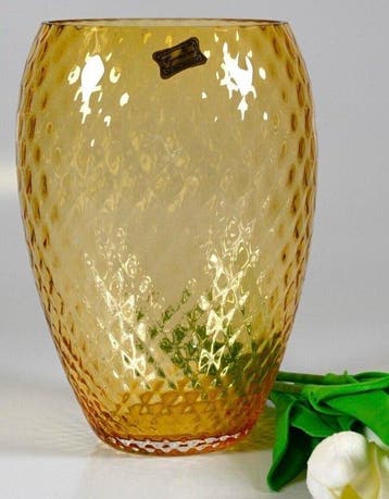 Egermann - Vaas - Glas - amber vaas doe