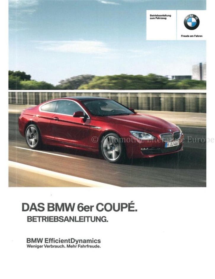 2013 BMW 6 SERIE COUPÉ INSTRUCTIEBOEKJE DUITS, Autos : Divers, Modes d'emploi & Notices d'utilisation
