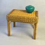 Table dappoint - Vintage - Table d’appoint bohème en bambou