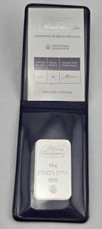 50 gram - Zilver .999 - Albino Moutinho - Verzegeld en met, Postzegels en Munten, Edelmetalen en Baren