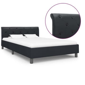 vidaXL Bedframe kunstleer zwart 120x200 cm, Verzenden