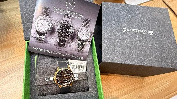 Certina - DS First Chronograph Lady Ceramic - Zonder, Handtassen en Accessoires, Horloges | Heren