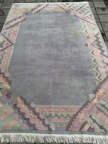 Nepal modern tapijt - gereinigd - handgeknoopt - wol -, Nieuw