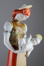 Herend - Beeldje, Madonna and Child - 36 cm - Porselein -