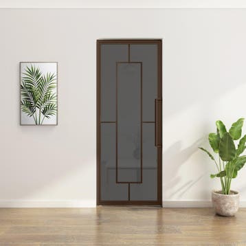 Stalen Taatsdeur - Brons - 5 Vlaks - Rookglas, Minder dan 80 cm, Overige typen, Nieuw, Metaal
