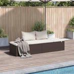 vidaXL Tuinbed 195x60 cm poly rattan bruin, Tuin en Terras, Verzenden, Nieuw